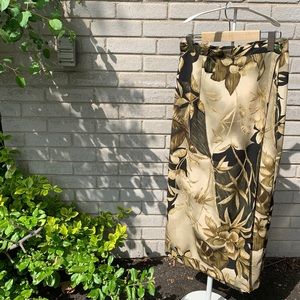 Vintage Floral Wrap Skirt with buttons on waist
